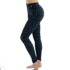 CompressionZ Compression Leggings Super High Waist - Leopard Blue Black Size S